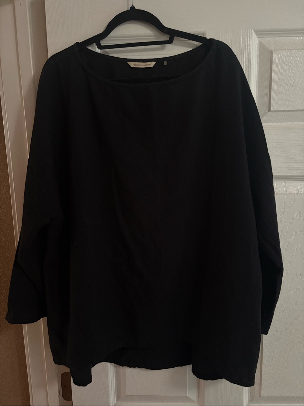Soft Surroundings 100% cotton blouse top 
slouchy oversized beach lightweight 1X